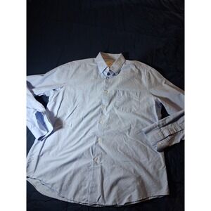 Hawes & Curtis‎ Mens Shirt Sz XL Blue Classic Fit Button Down